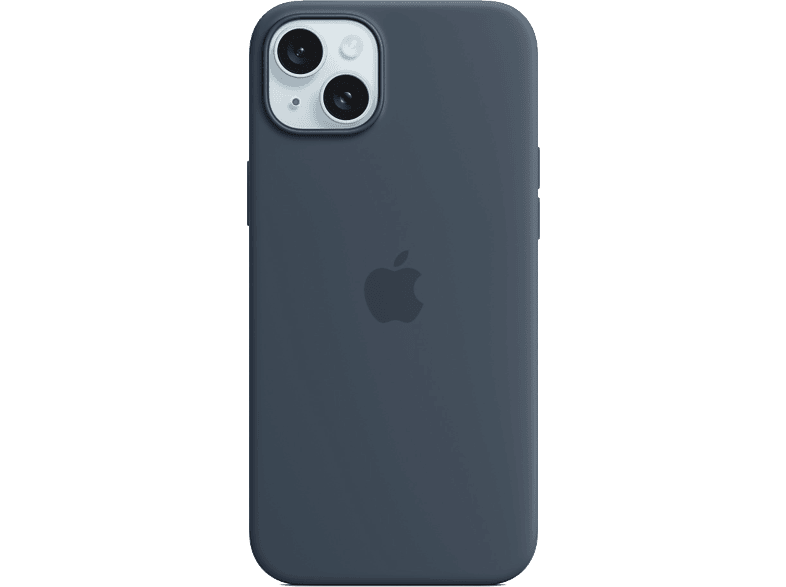APPLE Funda de silicona con MagSafe para iPhone 15 Azul tempestad