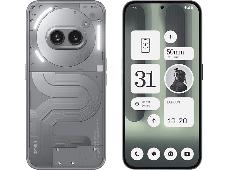 Nothing Phone (2a) Plus Gris 256 GB 12 GB RAM 6.7 AMOLED FHD+ 120 Hz MediaTek Dimensity 7350 Pro 5G 5000 mAh Android