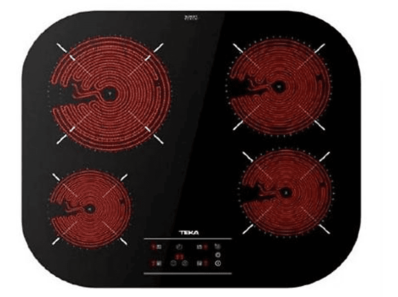Teka TCC 64310 TTC BK 4 zonas Zona grande de 21 cm 59 cm Touch control Negro