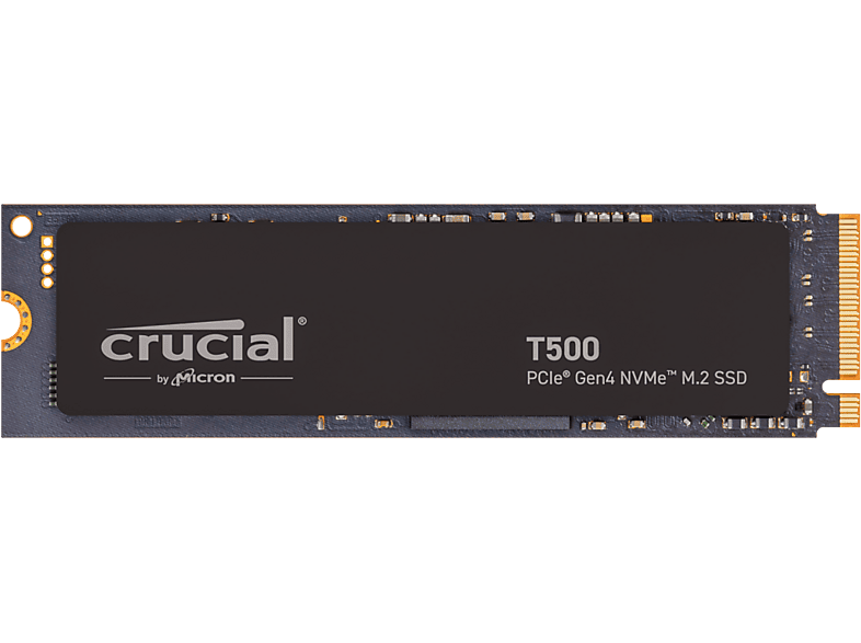 Crucial T500 PCIe Gen4 NVMe Interno M.2 	Vel. Escritura 5700 MB/s Vel. Lectura 7200 MB/s Negro