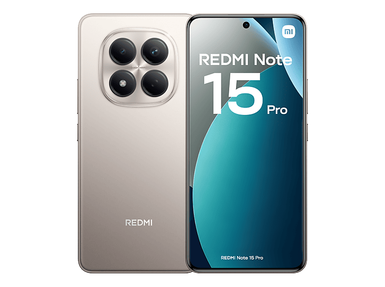 Xiaomi Redmi Note 15 Pro Titanio 256 GB 8 GB RAM 6.77 AMOLED FHD+ MediaTek Helio G200–Ultra 6500 mAh