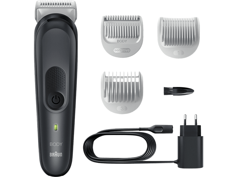 Afeitadora corporal – Braun 3 BG3340 Para hombres Peine para zonas sensibles Negro
