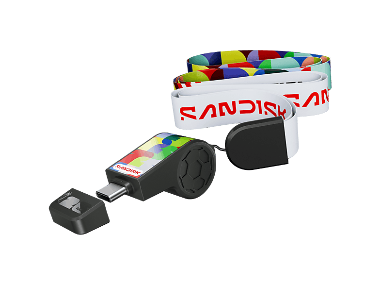 Sandisk USB-C Edición FIFA World Cup 2026 Hasta 300 MB/s transferencia USB 3.2 Compatible macOS y Windows® Negro