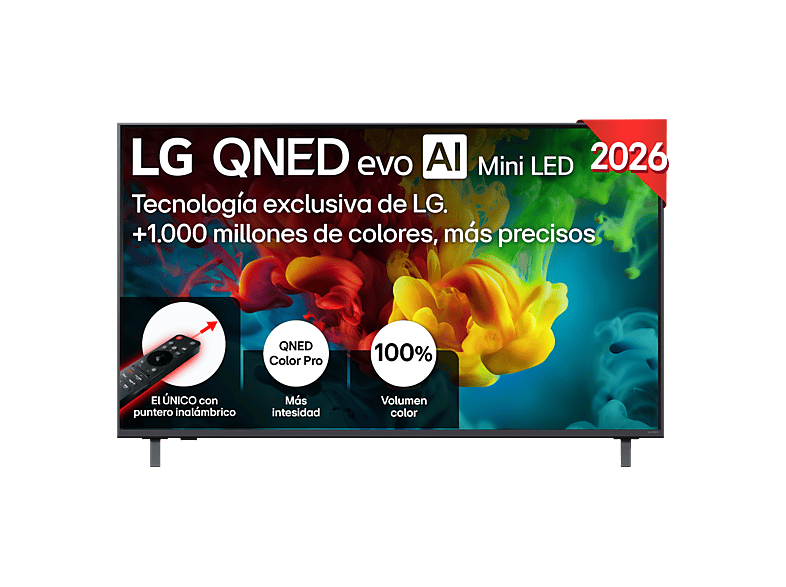 LG 55QNED82B6B UHD 4K Procesador Inteligente α8 AI Processor 4K Gen3 Smart TV DVB-T2 (H.265) Negro