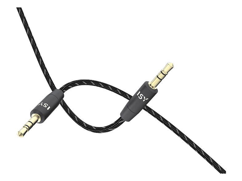 Isy IAU-1001 0.75m Dos 3.5 mm jack PVC Negro