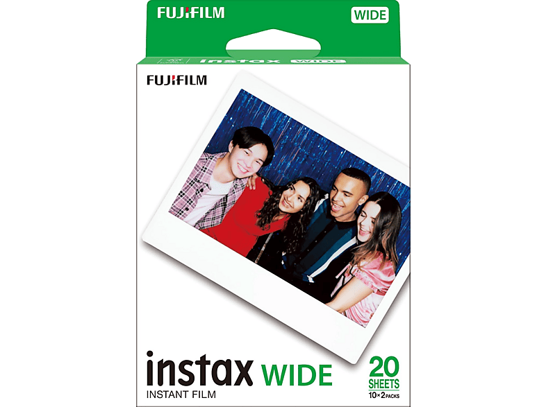 Fujifilm INSTAX Wide ISO 800 Con borde blanco Pack de 20 fotografías