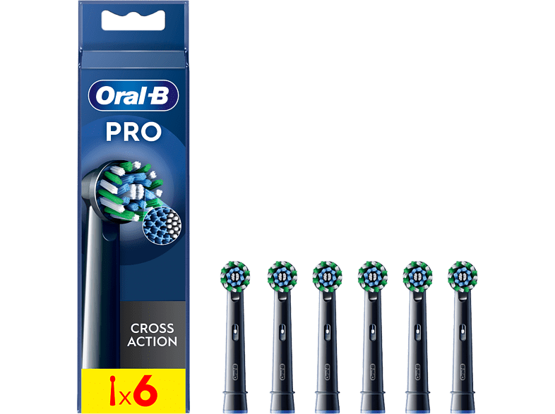Oral-B Pro CrossAction Cabezales De Recambio 6 Unidades Negro