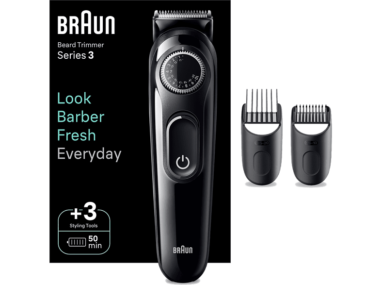 Braun  Series 3 BT3410 Recortadora De Barba Dial de precisión 40 ajustes de longitud