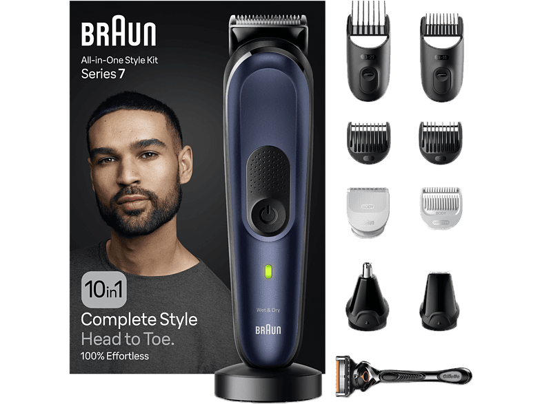 Braun MGK7421 Series 7 Recortadora Todo En Uno Wet&Dry 100 min autonomía Depilación masculina