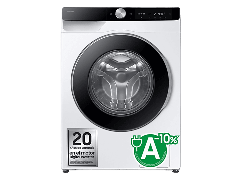 Samsung WW90DG6U85LKU3 9 kg 1400rpm 23 programas Autodosificación Clase A Blanco