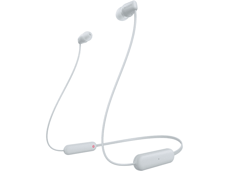 Sony WI-C100 Micrófono 25 horas de batería Asistentes de voz Bluetooth Blanco