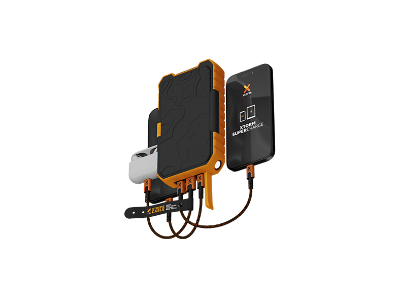 Xtorm XR203 10000 mAh 2x USB-C 1x USB-A 20W Linterna Solar IP65 Negro/Naranja