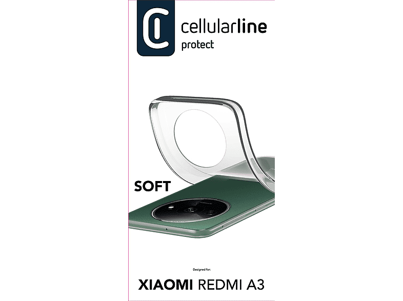CellularLine SOFTREDMIA3T Xiaomi Redmi A3 Goma blanda Transparente