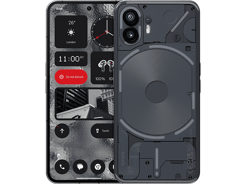 Nothing Phone (2) Gray 128 GB 8 GB RAM 6.7 Full HD+ Qualcomm Snapdragon8+ gen 1 4nm 4700 mAh Android 13