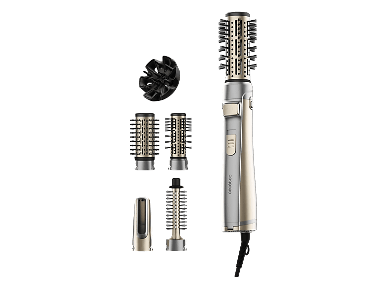 Cecotec CeramicCare 5en1 AirBrush Gyro 5 cabezales Función rotativa bidireccional Cerámico Función iónica 1100 W Punta fría Gris