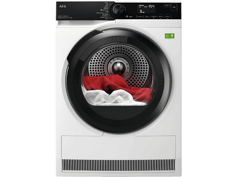 AEG TR839T4PB 9 Kg 12 programas Función Anti-arrugas Motor inverter Blanco