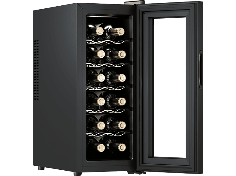 Cecotec Bolero GrandSommelier 1230 CoolCrystal Termoeléctrico 12 botellas 65W Iluminación LED 65 cm 35 dB Black