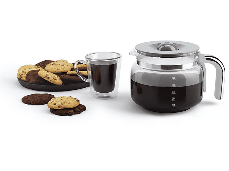 Smeg DCF02CREU 50's Style 1050 W 10 tazas 1.4 l 8 funciones Filtro permanente Crema