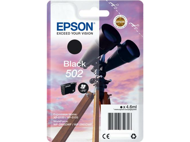 Epson 502 4.6ml 210 páginas Negro
