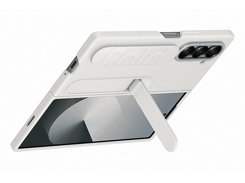 Samsung Silicone Case Para Samsung Galaxy Z Fold6 Con agarre y soporte White