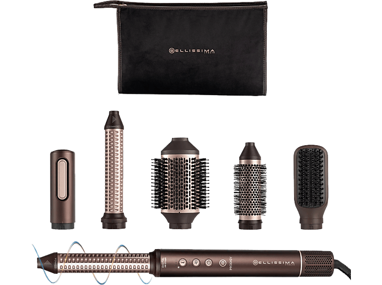 Bellissima Prodigy Tecnología iónica 3 Niveles Temperatura Wet & Dry Tecnología iónica 1200 W Deep Brown/Rosa Nude