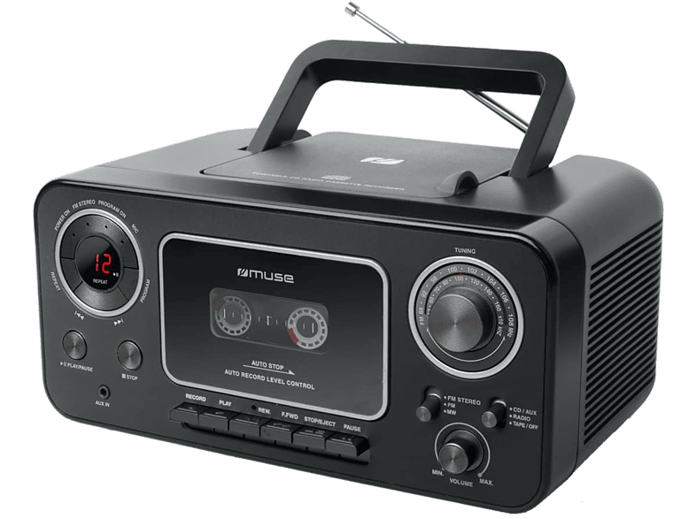 Muse M-182 RDC Lector CD Por Pilas y corriente Negro