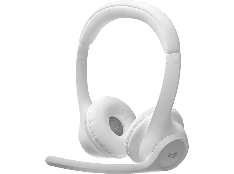 Logitech Zone 300 Bluetooth Micrófonos (volteable) con cancelación de ruido Hasta 20h batería Multidispositivo Blanco