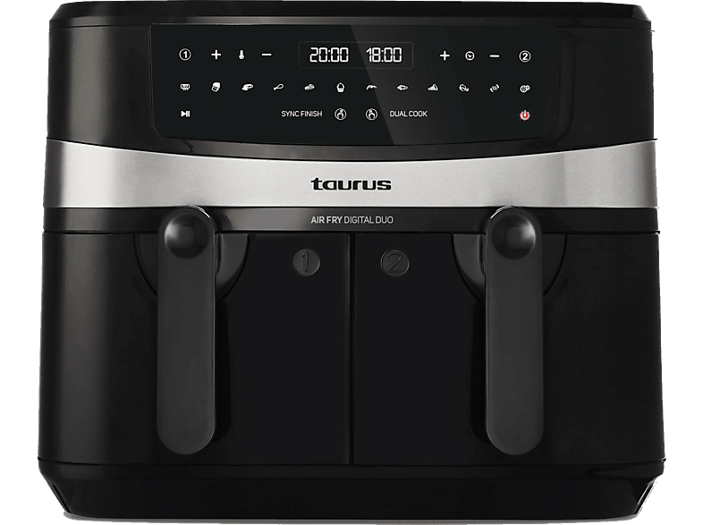 Taurus AF2600D 9 L 2 Recetas a la vez 2600 W 12 Programas Negro