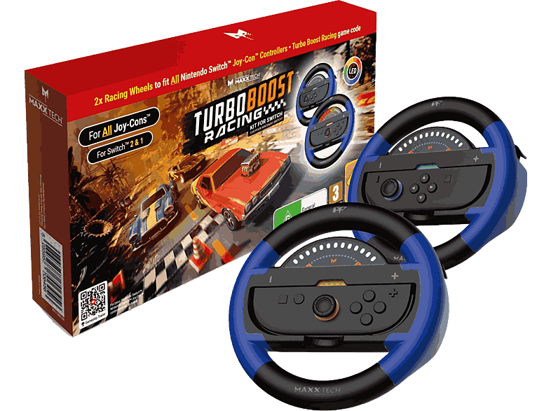 Nintendo Switch 2 Turbo Boost Racing (Código en la caja) + 2 Volantes