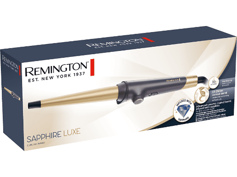 Remington CI5805 Sapphire Luxe Cilindro cónico 13-25 mm 130°C - 200°C Azul Marino