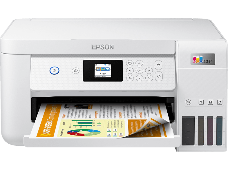 Epson EcoTank ET-2856 Inyección tinta 10.5 ppm B/N 5 ppm Color 100 hojas Blanco