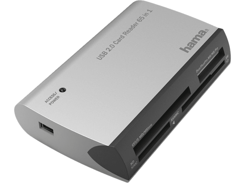 Hama Todo en uno 00200129 USB 480 Mbit/s Plata