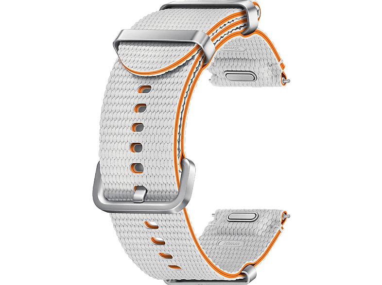 Samsung Nato Band Para Samsung Galaxy Watch7 Cierre clásico Talla M/L Silver/Orange