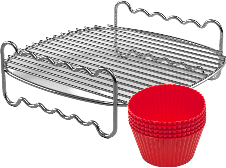 Philips HD9904/01 Set de moldes para freidora aire Rejilla doble y moldes para magdalenas