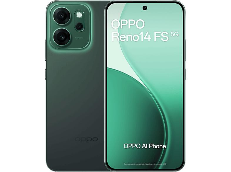 OPPO Reno14FS Luminous Green 512GB 12GB RAM 6.57 2.5D AMOLED Snapdragon® 6 Gen 1 (4nm) 6000mAh