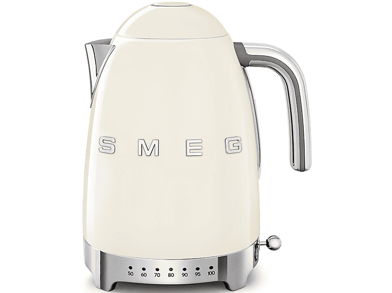 Smeg KLF04CREU 1.7 l Retro 2400 W Con cable Acero inoxidable Rotación 360º Crema
