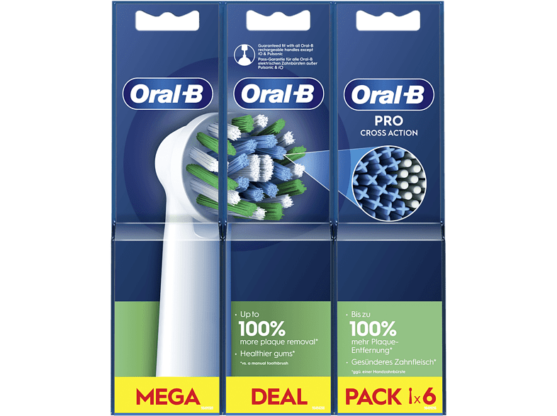 Oral-B Pro CrossAction Cabezales De Recambio 6 Unidades Blanco