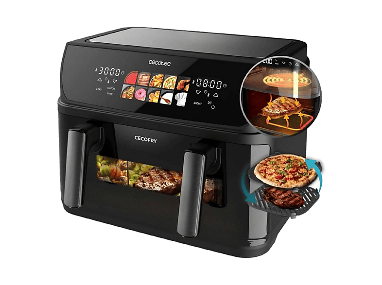 Cecotec Cecofry&Grill Duoheat 10000 2800 W 10l Doble Cubeta 4 Grills 10 Menús Negro