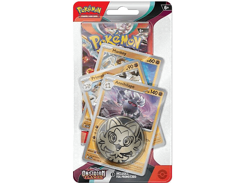 Magicbox Pokémon: Scarlet & Violet 3: Llamas Obsidianas Checklane Blister Premium (Sobre 10 Cartas) (Inglés)