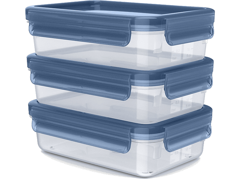 Tefal N1171718 Pack de 3 Rectangular 0.8 l Transparente
