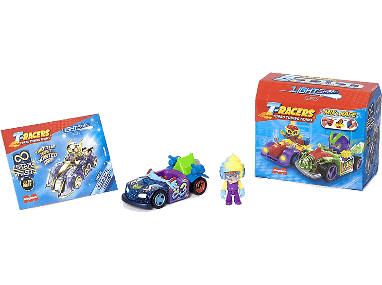 MagicBox T-Racers Light Speed Car & Racer Superhings Mix & Race Figura aleatoria Multicolor