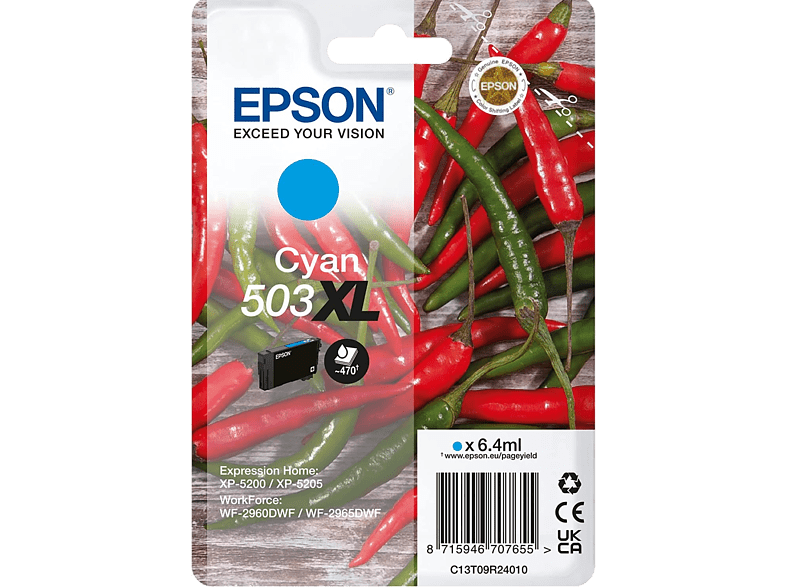 Epson 503XL INK Cyan Tamaño XL Hasta 470 páginas