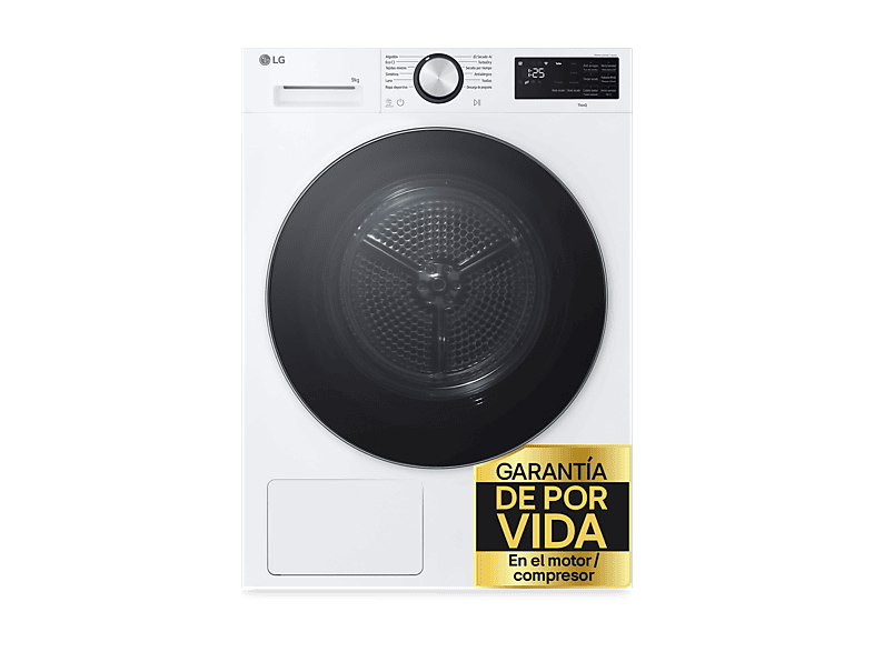 LG RHX5009TLC 9 kg 12 programas AI DUAL Inverter™ ThinQ™ Blanco