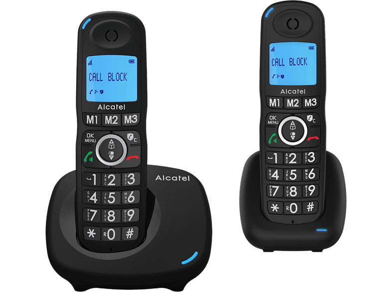 Alcatel XL535 2 unidades Función manos libres Negro 3 teclas memoria directa Función alarma