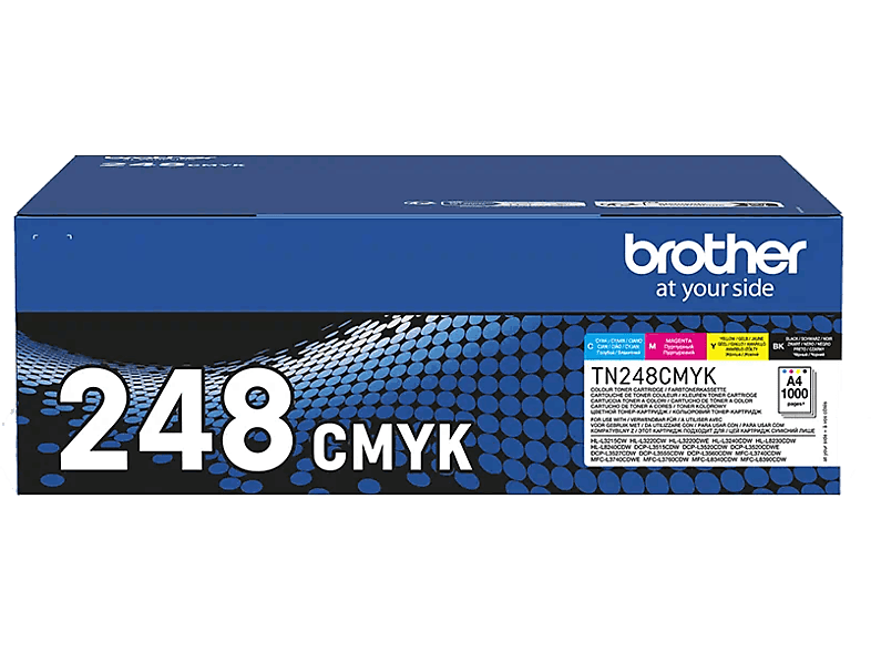 Brother TN-248VAL Pack 4 1000 páginas cada color Negro cian amarillo magenta