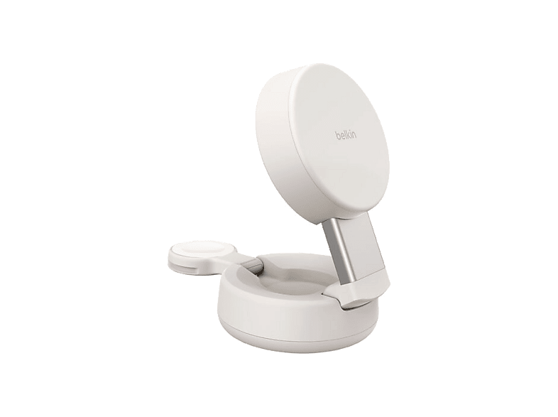 Belkin WIZ043 Compatible con Qi2 o MagSafe 25W En vertical o apaisado 2 en 1 Blanco