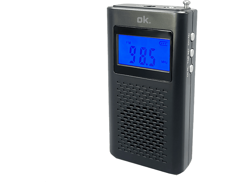 OK ORF 130 FM LCD FM Reloj Integrado Negro