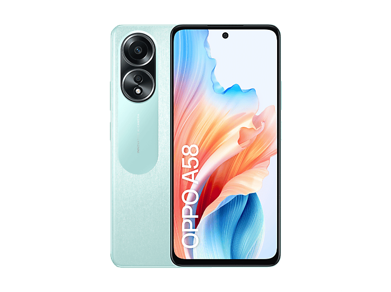 OPPO A58 Dazzling Green 128 GB 6 GB RAM 6.72  Full HD+ MediaTek Helio G85 5000 mAh ColorOs 13.1 (Android 13)