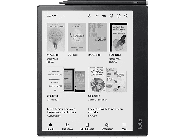 Kobo Kobo Elipsa 2E 10.3  32 GB EInk Carta 1200 ComfortLight PRO + Stylus 2 Negro