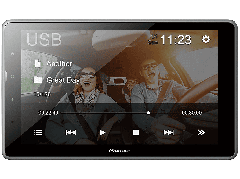 Pioneer DMH-AF555BT 9 1x Entrada auxiliar AV trasera Bluetooth 13 bandas Negro
